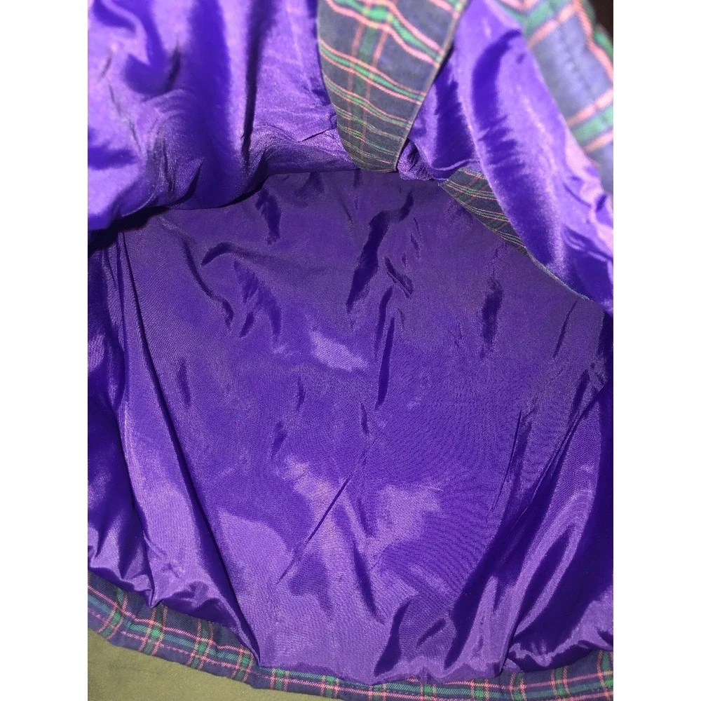 Ralph Lauren Puffer Vest Girls‎ Sz Large 12/14 Purple Plaid